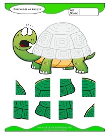 okul öncesi çocuklar için Puzzle çalışma sayfaları
